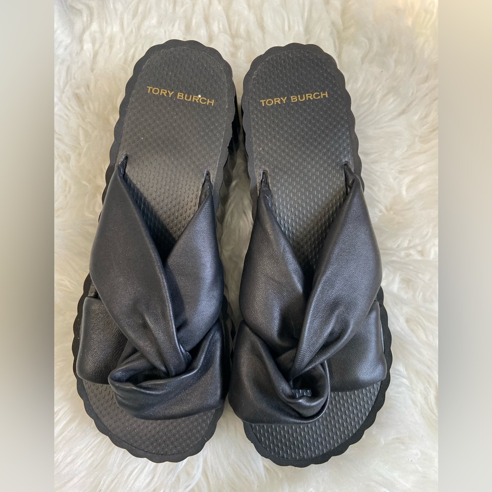 Tory Burch plataforms sandals size 11 women’s black color